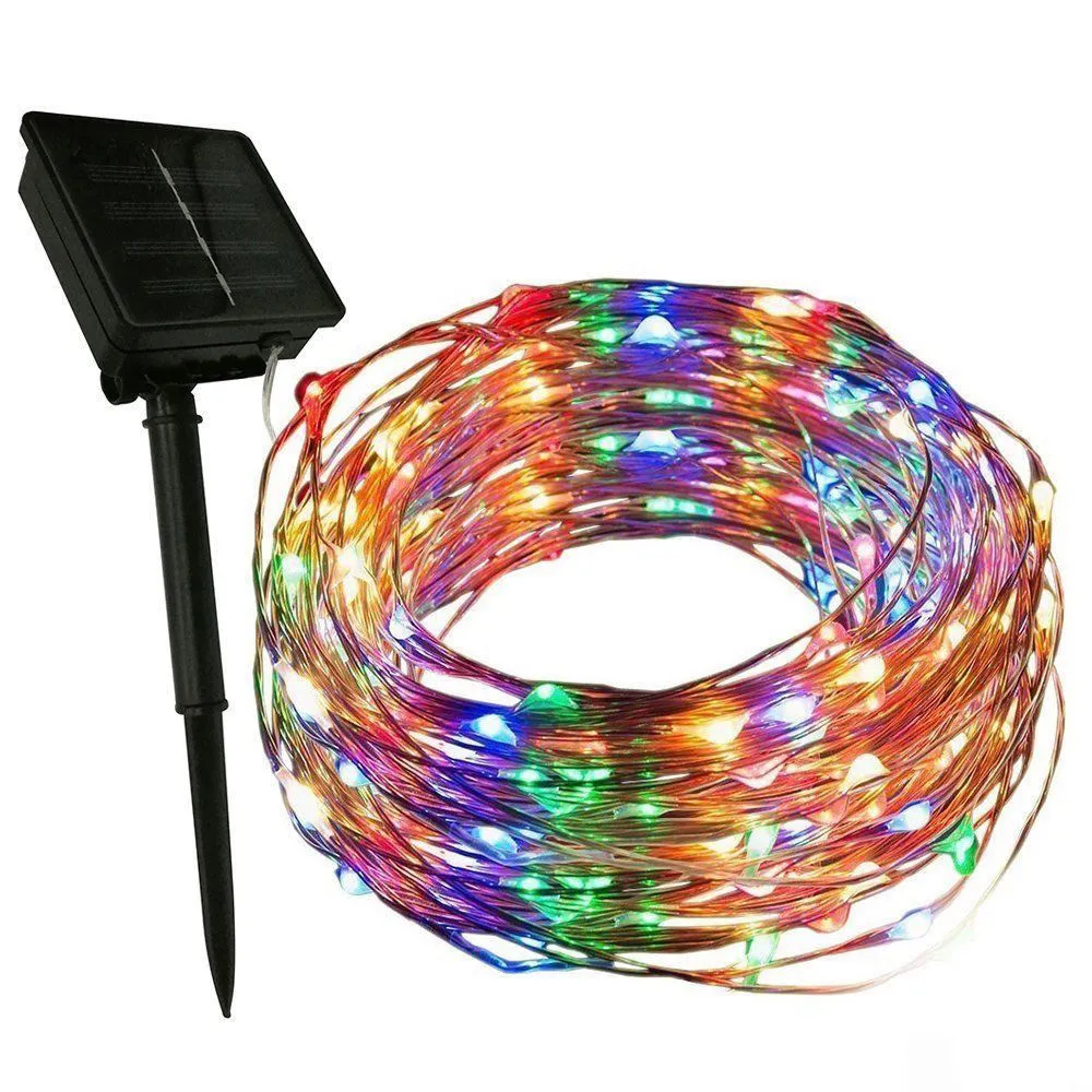 Solar Power String Lights, 100 LED 10M/33Feet Copper Wire String Fairy Light