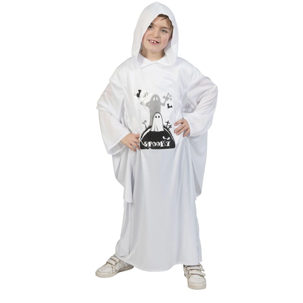 Kids Girls Boys Ghost Cloak Halloween Costume Ghost Hooded Cape