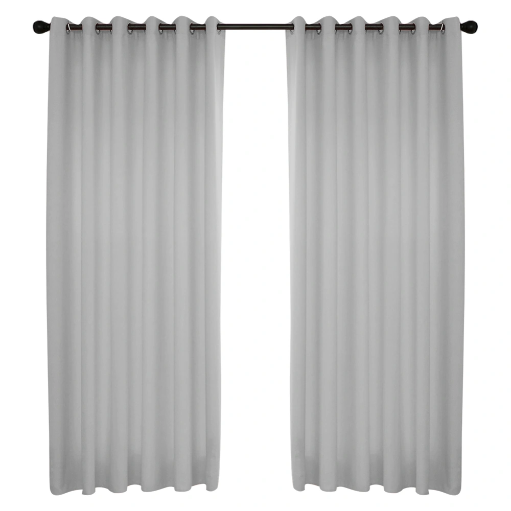 2pcs/ Set Durable Thicken Mildew-proof Lightproof Curtain Bedroom Living Room Gray (3#)