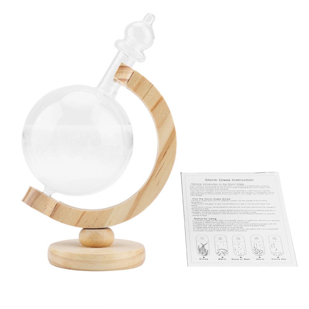 Storm Glass Creative Globe shaped Storm Glass Bottle Desktop Weather Station Weather Predictor