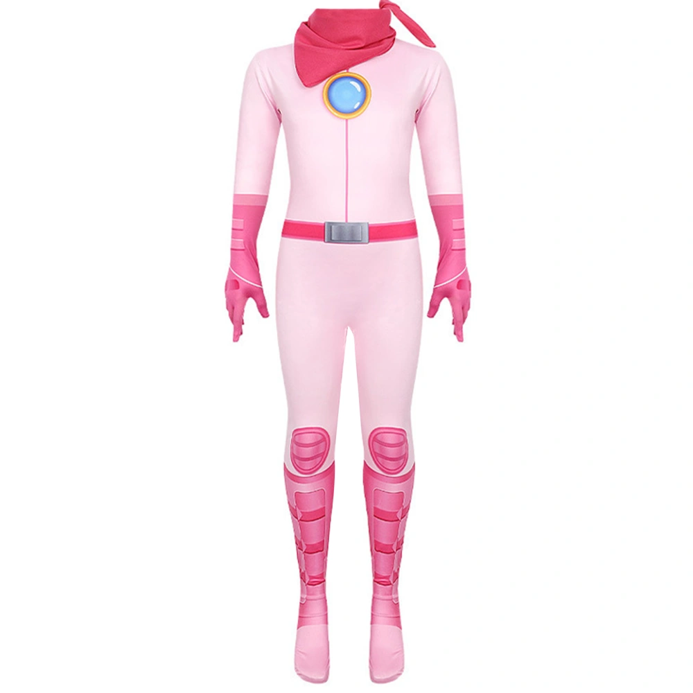 Girls Game Princess Costume Long Sleeve Jumpsuit Bodysuit and Scarf 