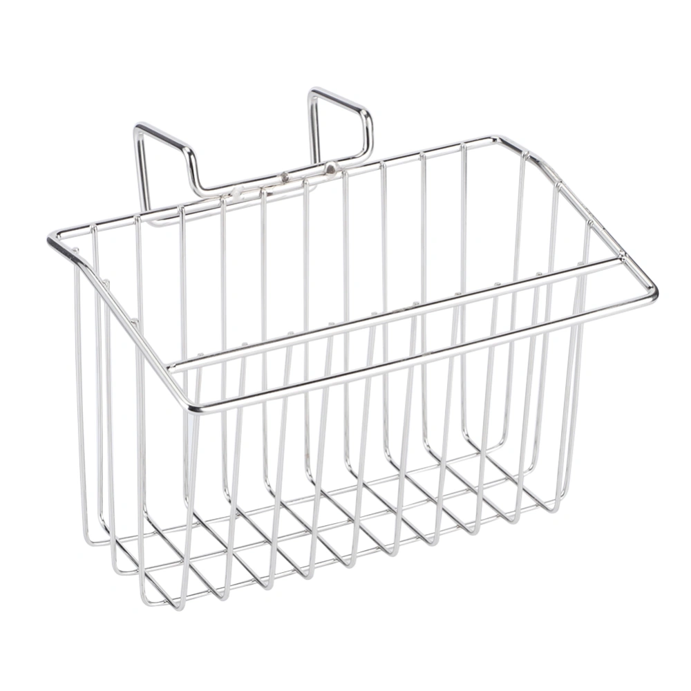 Stainless Steel Kitchen Drain Basket Sink Holder Storage Rack for Soap Wash Cloth