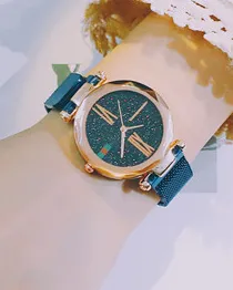 Ladies Elegant Waterproof Wristwatch Starry Sky Dial Quartz Watch