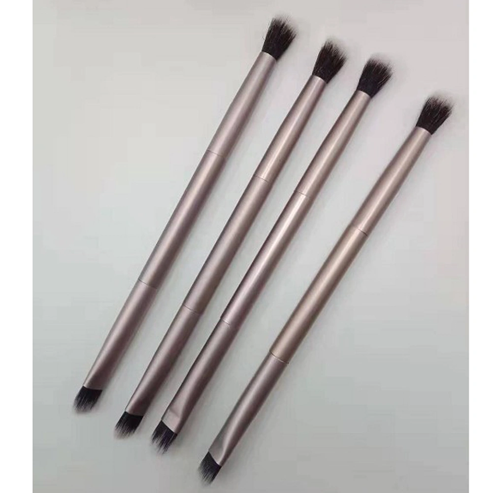1Pcs Double-Ended Eye Shadow Brush Champagne Gold Soft Makeup Tools