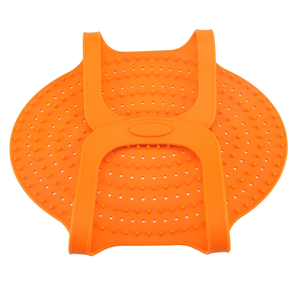 Food Grade Silicone Heat Resistant Turkey Lifter Non Stick Poultry Cooking Mat(Orange)