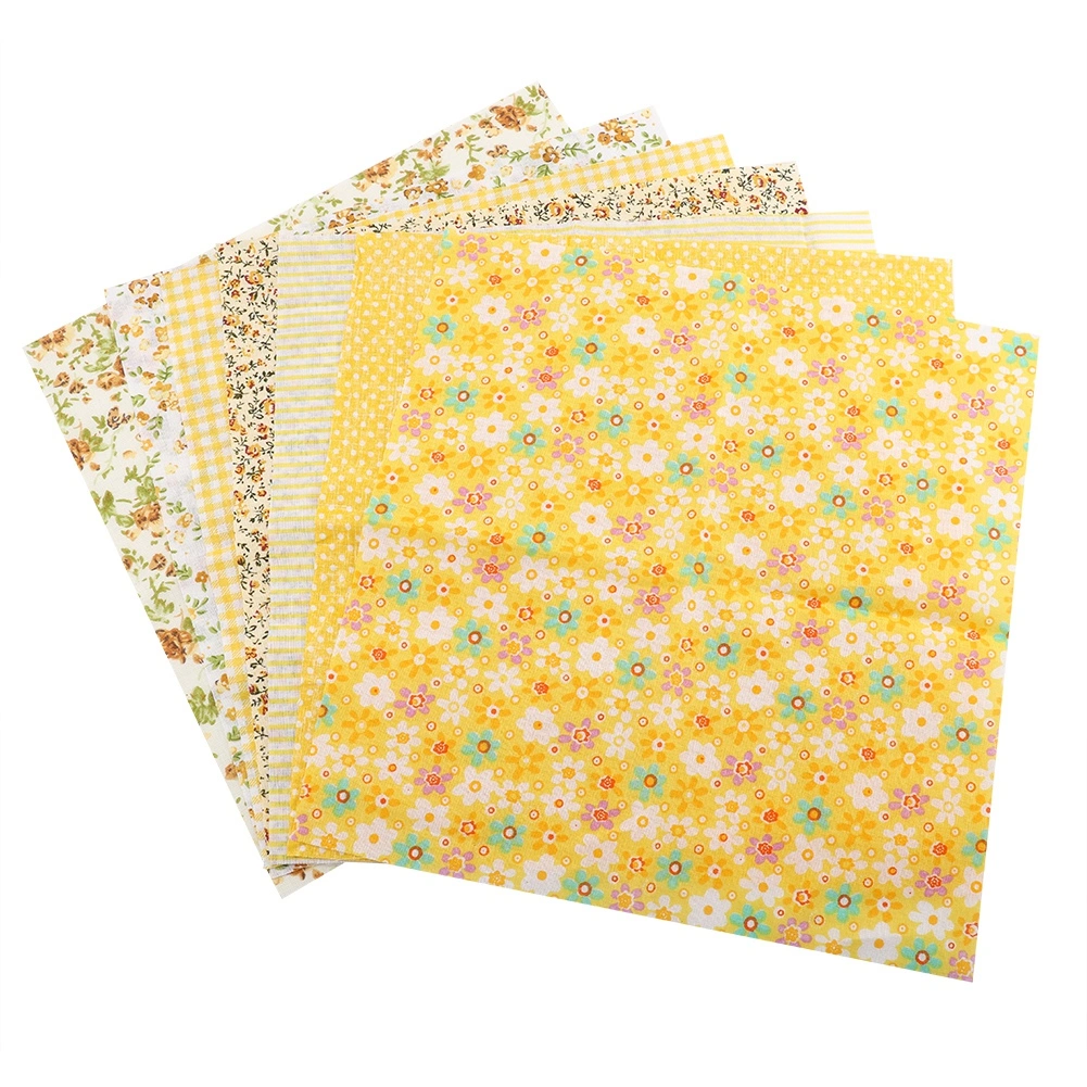 3 Types 7pcs 50*50cm Cotton Fabric DIY Assorted Squares PreCut Bedding Suite Quarters Bundle