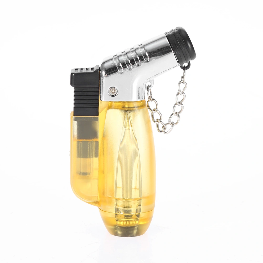 Safe Durable Fashionable Lightweight Portable Windproof BBQ Cigarette Lighter(Yellow)