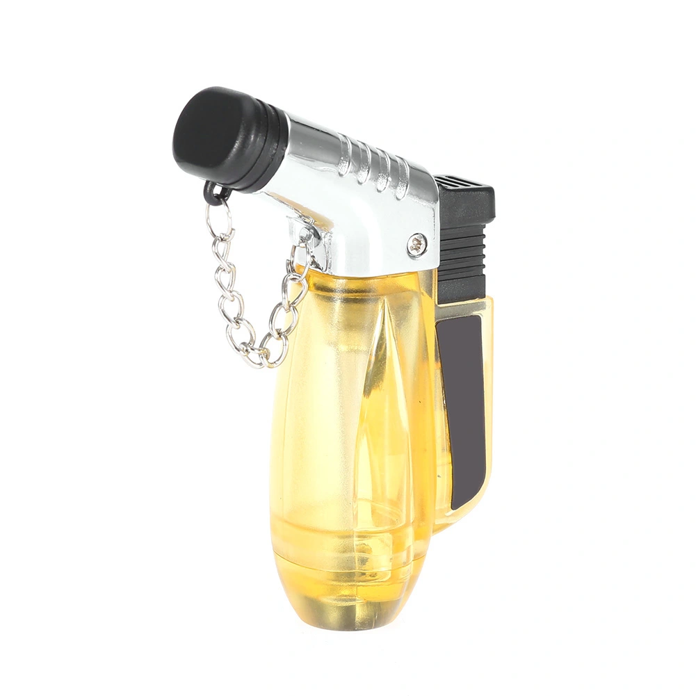 Safe Durable Fashionable Lightweight Portable Windproof BBQ Cigarette Lighter(Yellow)