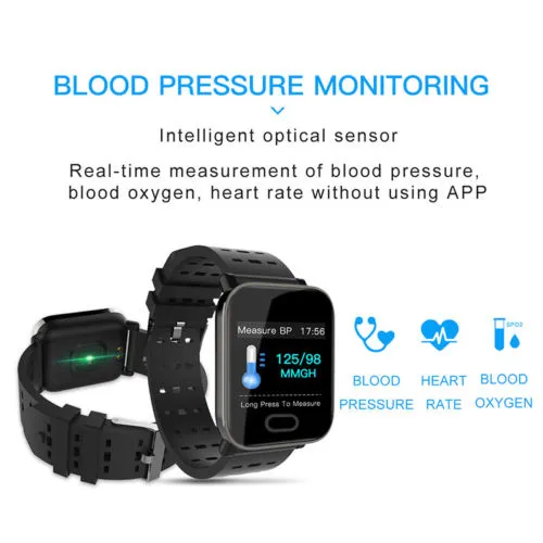 Waterproof Smart Watch, Heart Rate Monitor Bracelet Wristband