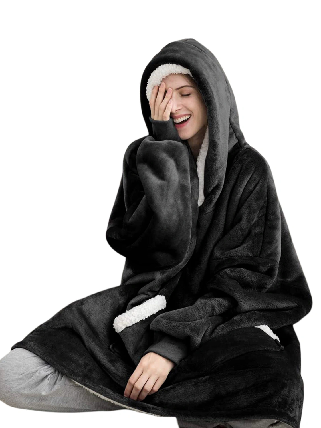 Oversized Wearable Blanket Hoodies, Warm Cozy Soft Sleep Hug Blanket
