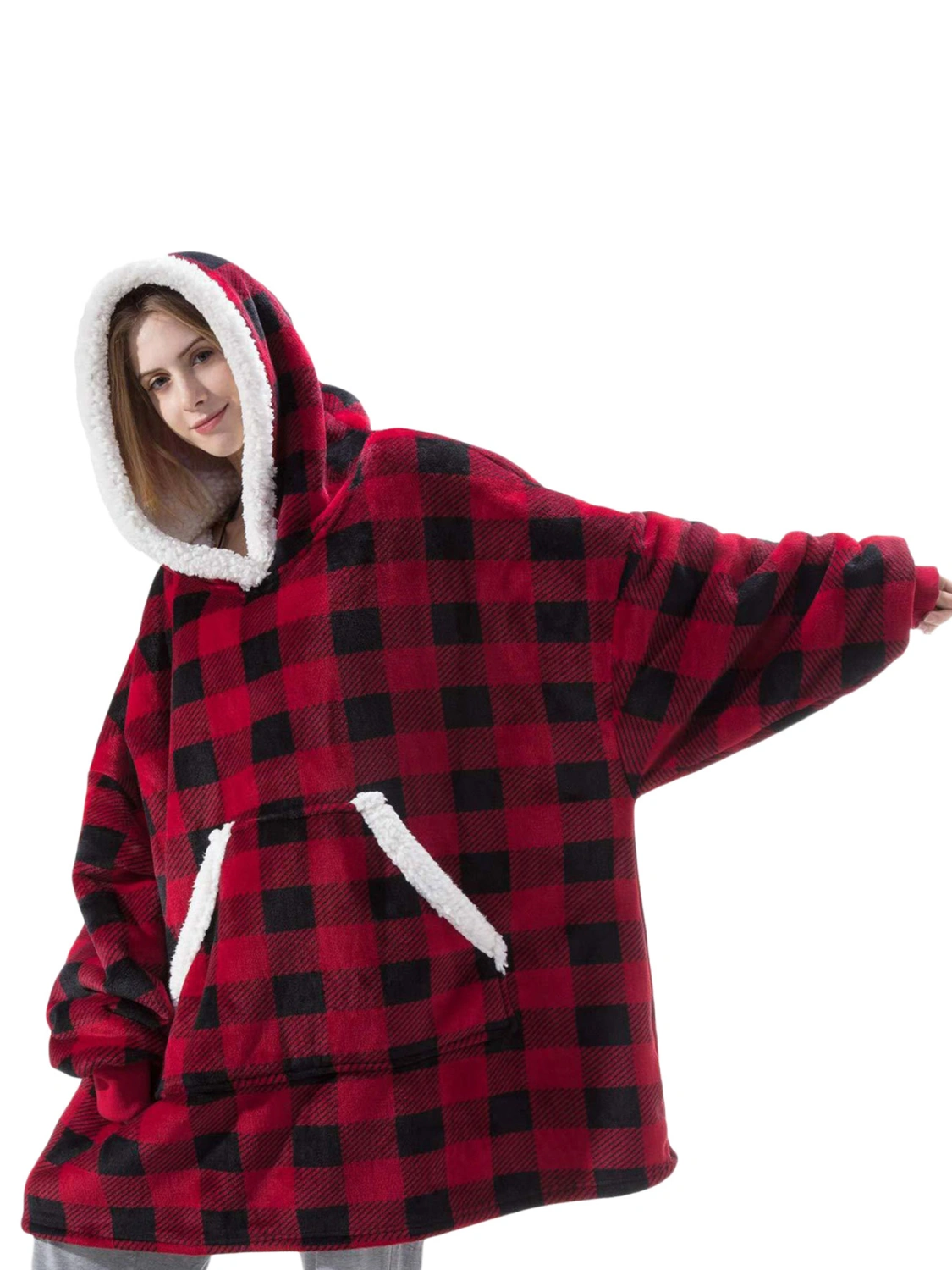 Oversized Wearable Blanket Hoodies, Warm Cozy Soft Sleep Hug Blanket