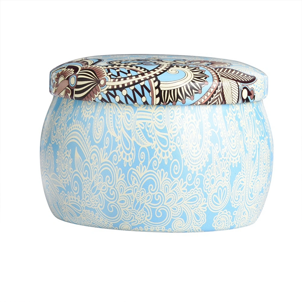 Tinplate Storage Box Metal Canister Home Kitchen Box for Tea Coffee Candy Jewelry Gift (B)