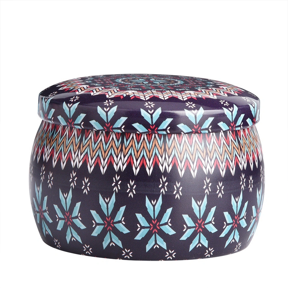 Tinplate Storage Box Metal Canister Home Kitchen Box for Tea Coffee Candy Jewelry Gift (E)
