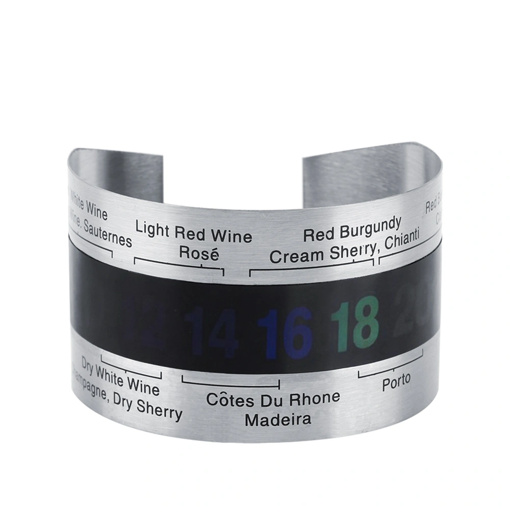 Stainless Steel Wine LCD Thermometer Bottle Beer Red Wines Bracelet Temperature Sensor