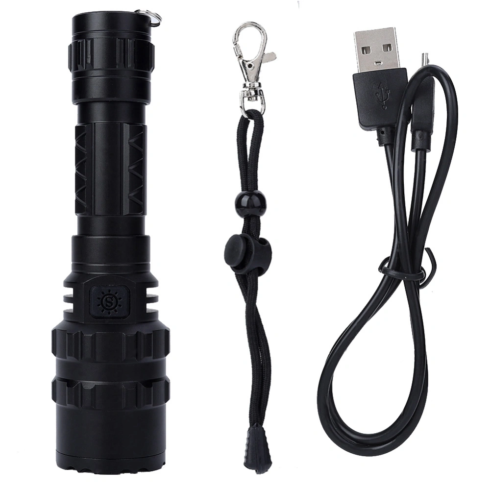 USB Charging Portable Waterproof LED High Light Flashlight for Outdoor Hunting Emergency 10W