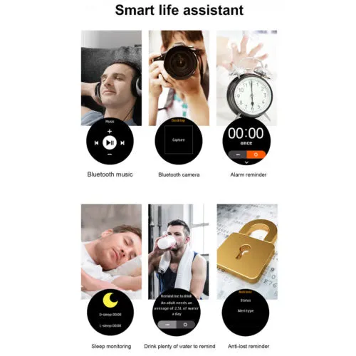 Bluetooth Smart Watch, Heart Rate Blood Pressure Sleep Monitor