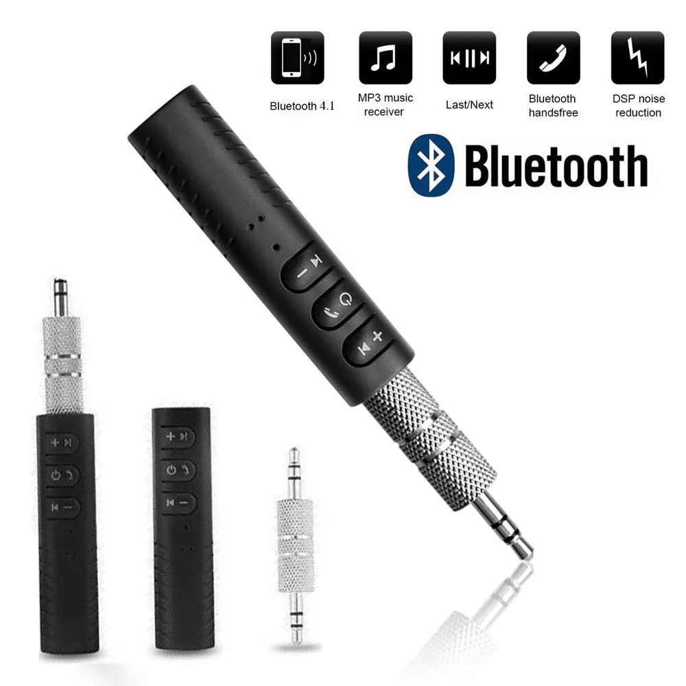 Car Music Wireless Adapter 3.5mm Aux Stereo Mic Assistant Receiver