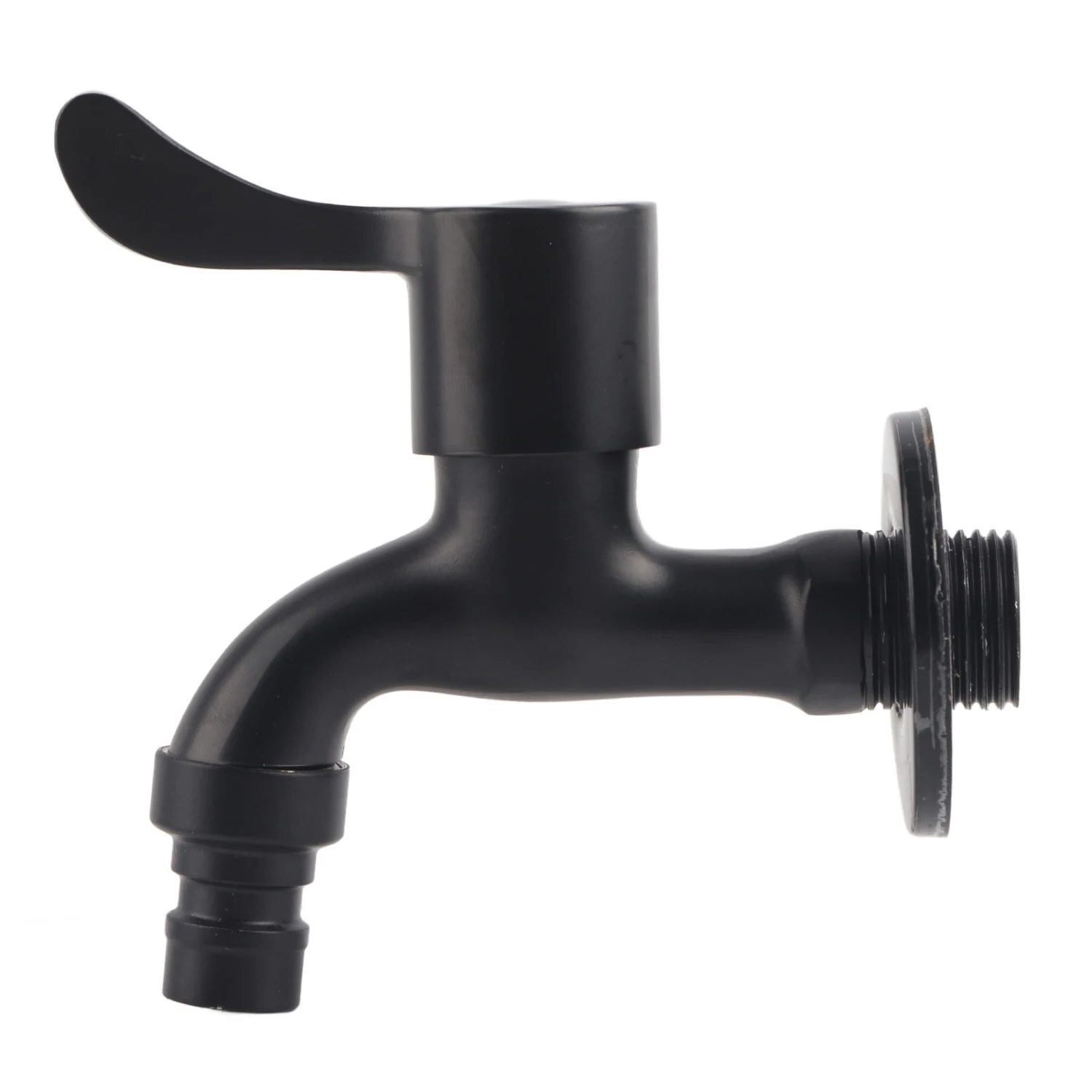 304 Stainless Steel Black Wall Mount Tap Garden Water Faucet for Bathroom(Washing Machine)