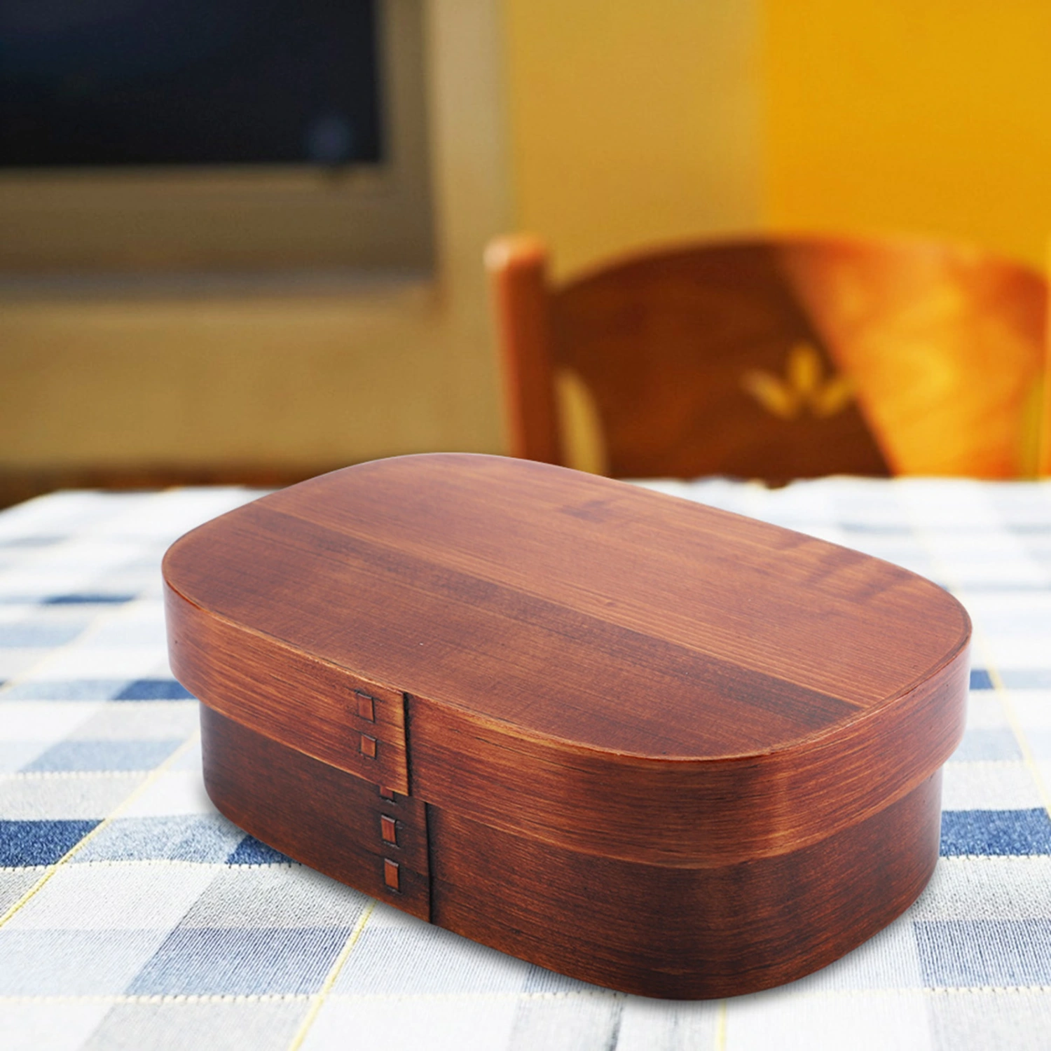 Vintage Natural Wooden Lunch Containers Box Wood Bento Boxes 18*12*5.5cm