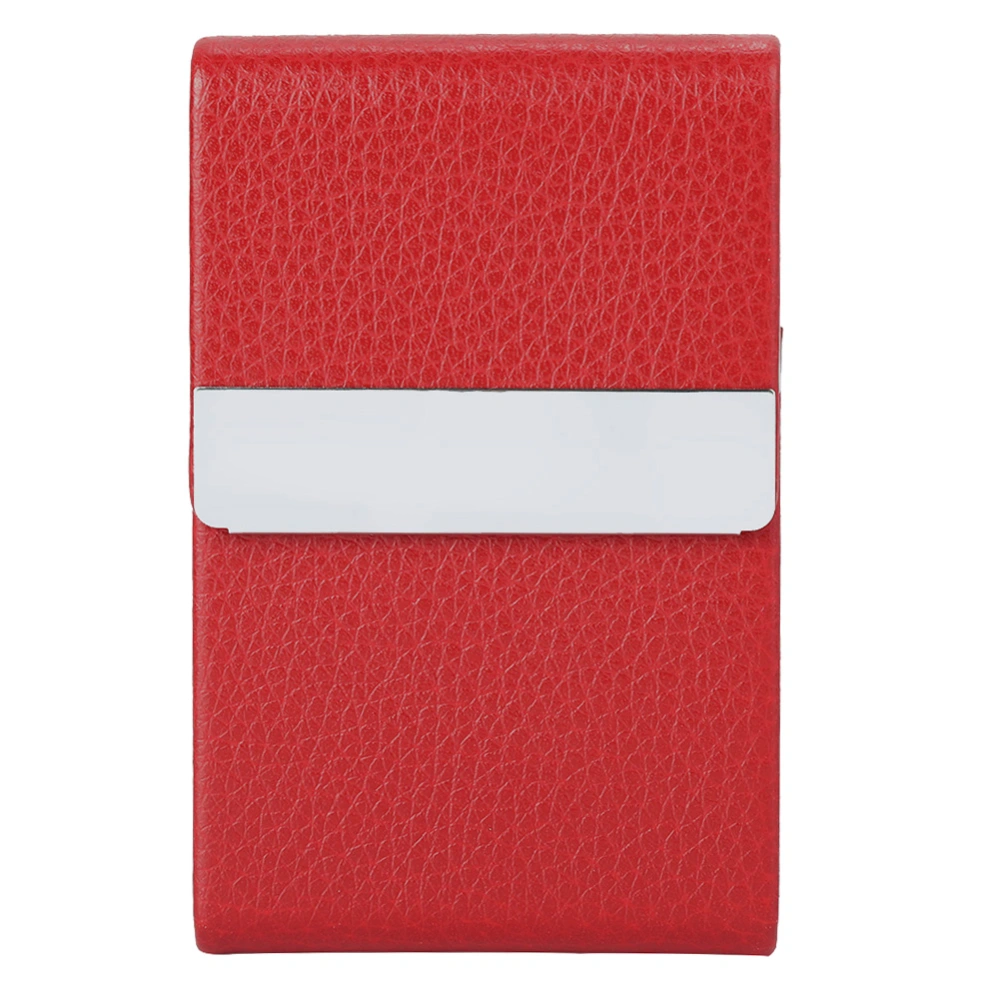 Fashionable Cigar Cigarette Case Tobacco Lighter Holder PU Leather Storage Box Red