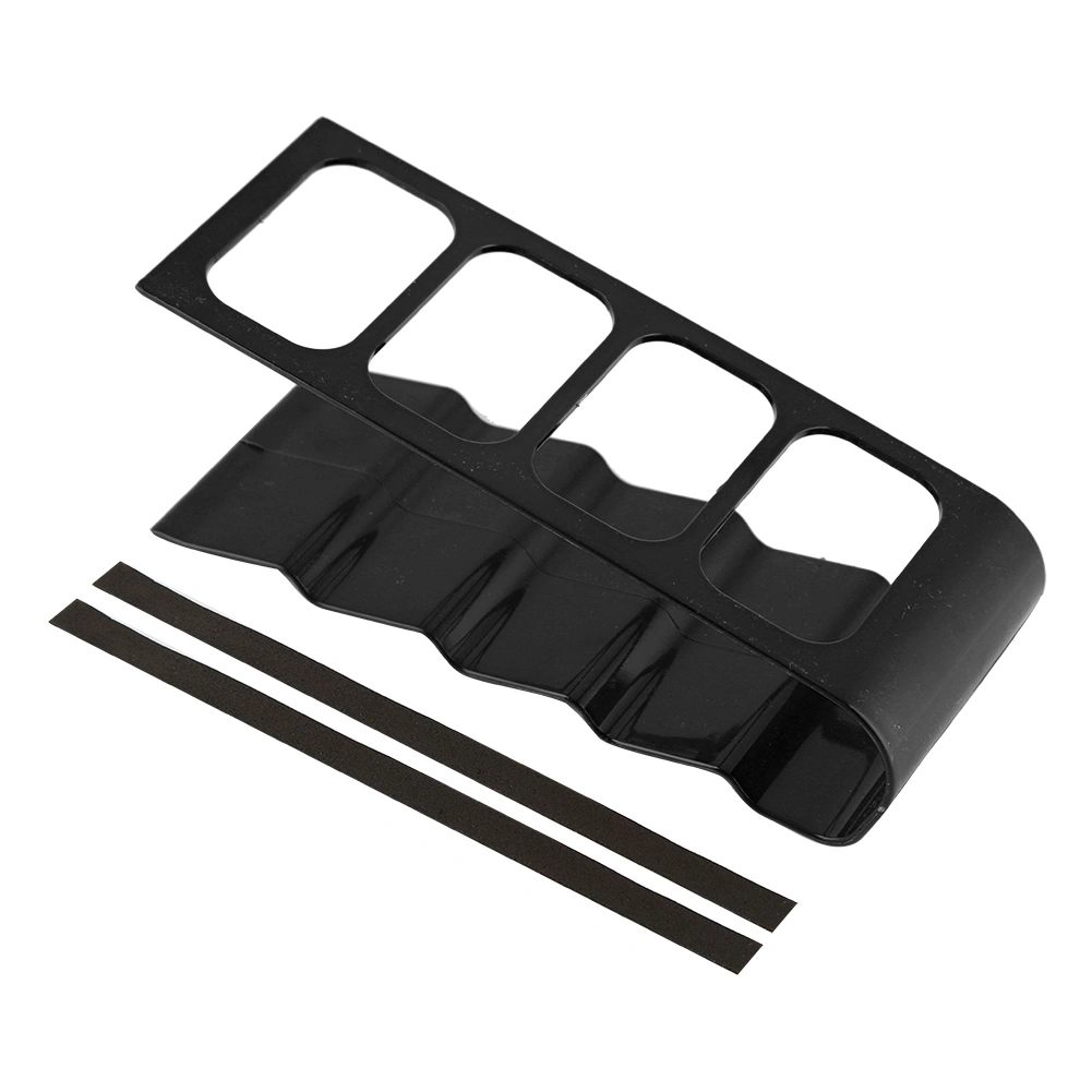 Desktop Plastic Phone VCR DVD TV Step Remote Control Holder Storage Rack Organizer (Black)