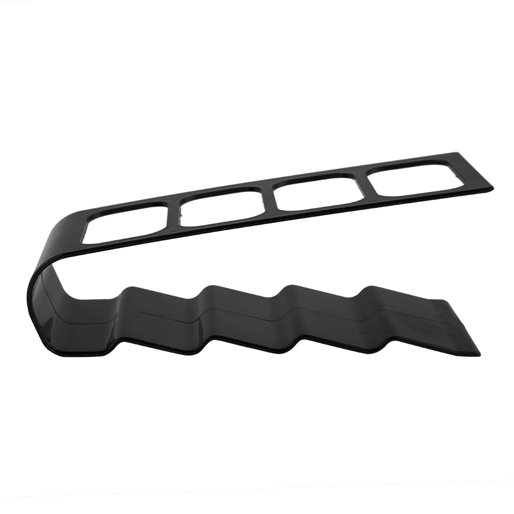 Desktop Plastic Phone VCR DVD TV Step Remote Control Holder Storage Rack Organizer (Black)