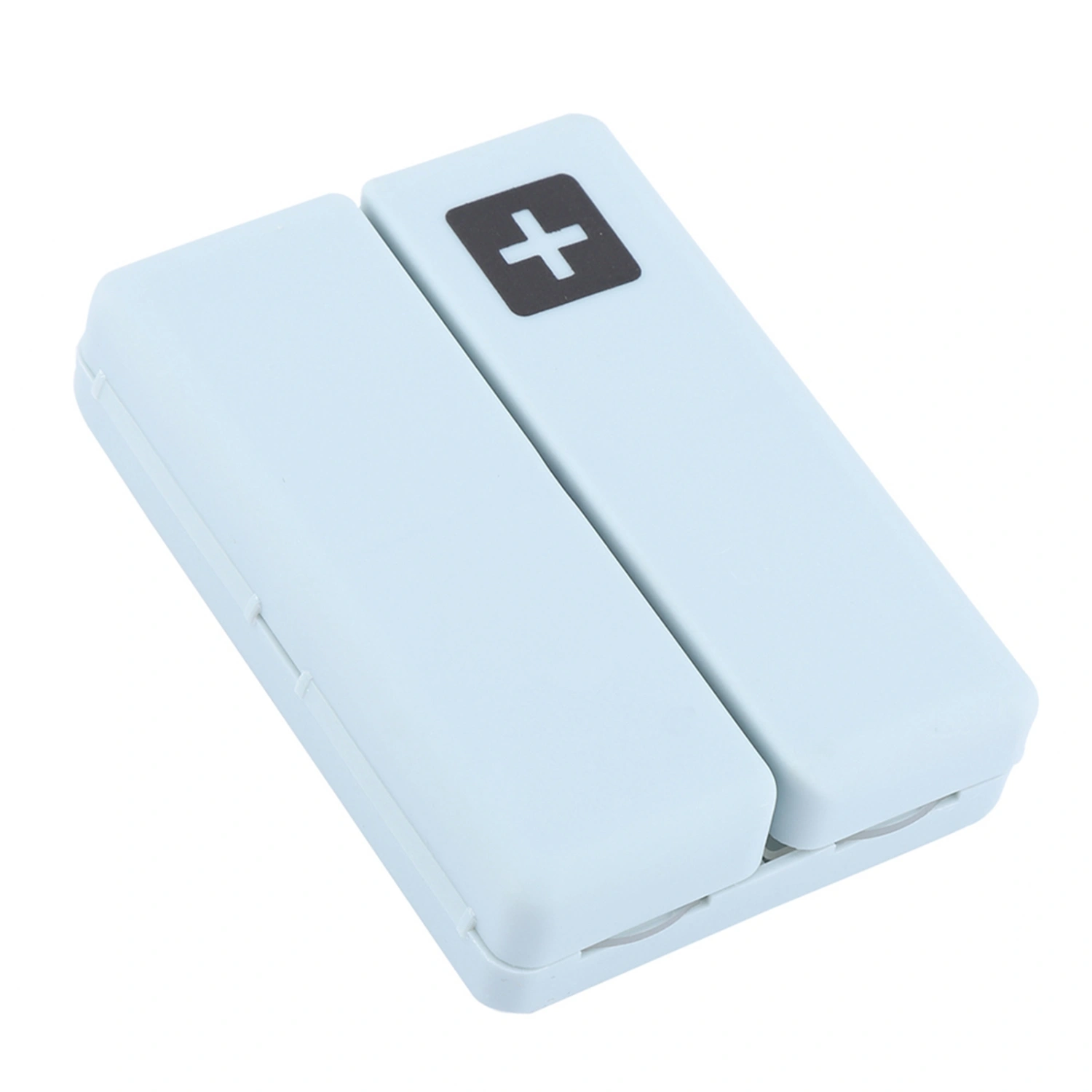 Portable Medicine Case Foldable Magnetic Pill Box Organizer with 7 Compartments(Blue)