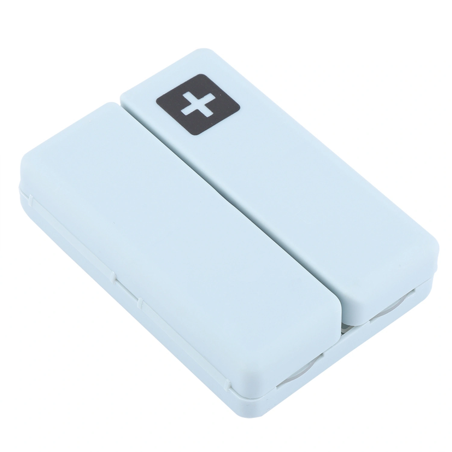 Portable Medicine Case Foldable Magnetic Pill Box Organizer with 7 Compartments(Blue)