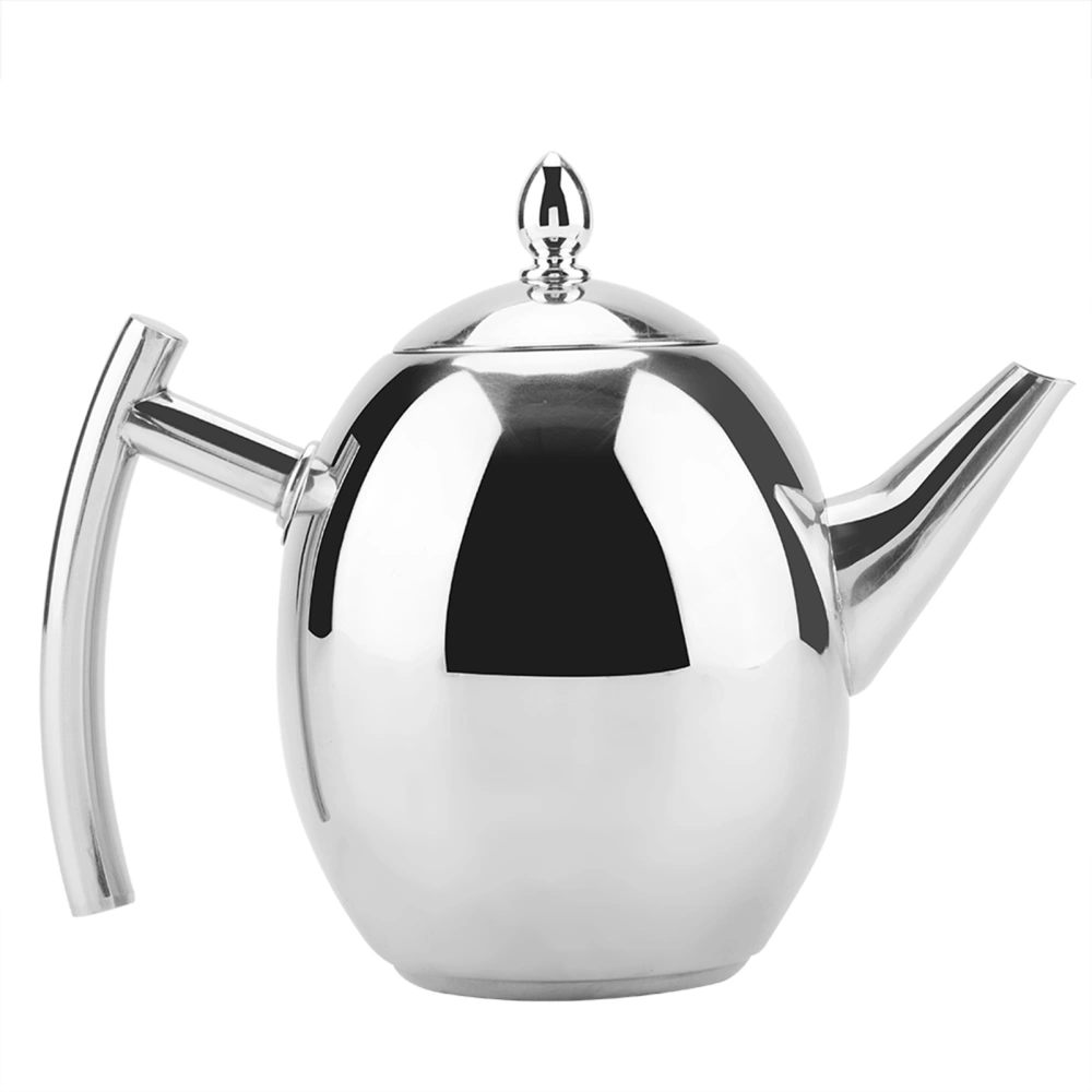 Stainless Steel Teapot Tea Coffee Water Kettle Container with Removable Mesh Filter (1500ml)