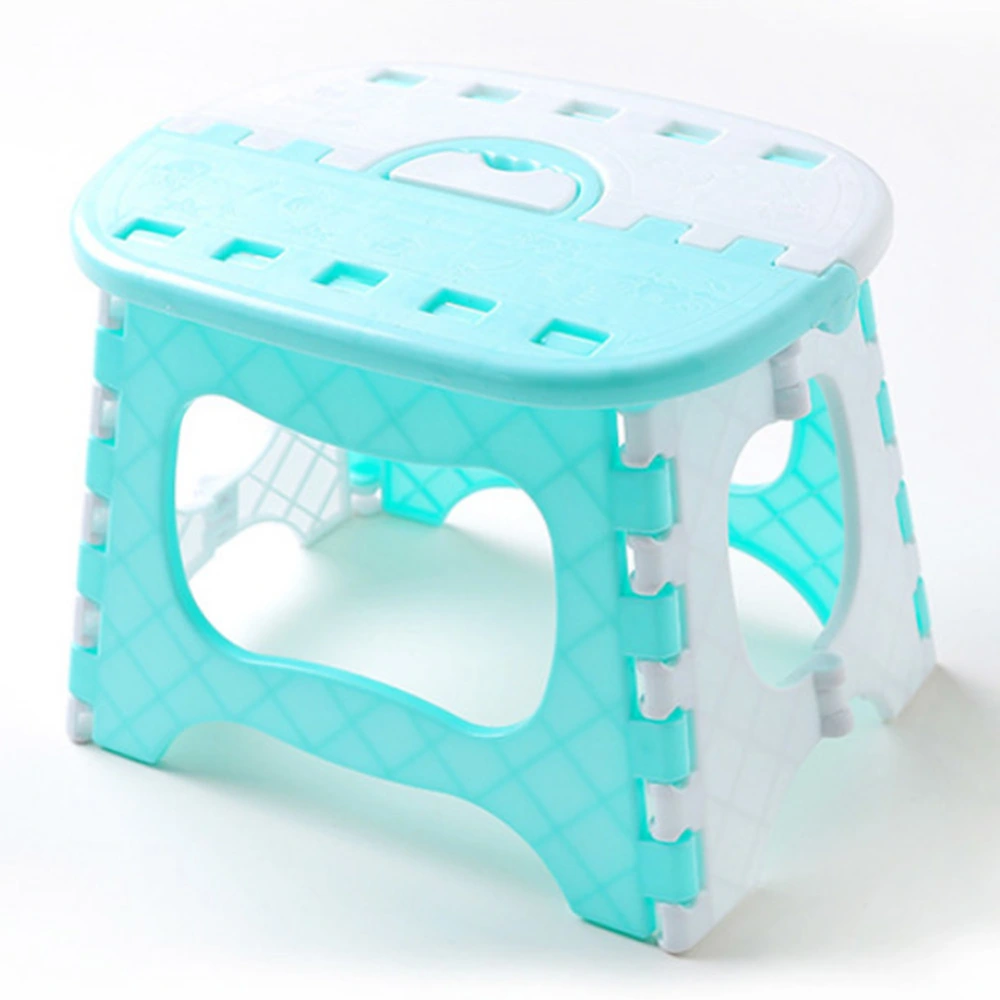 Novel Foldable Plastic Stool for Kids Adult Outdoor Activity Portable Tool (Blue)