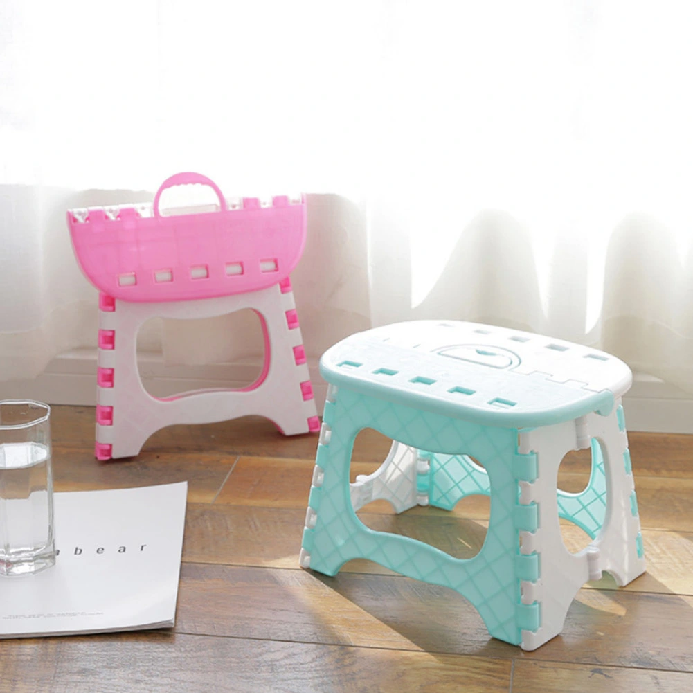 Novel Foldable Plastic Stool for Kids Adult Outdoor Activity Portable Tool (Blue)