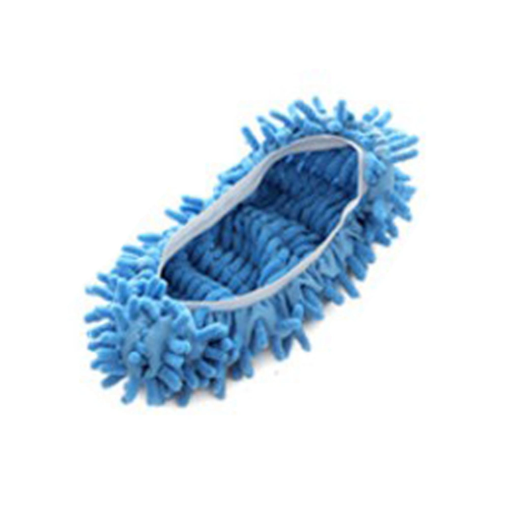 1Pc Mop Shoes Cover Floor Dust Cleaning Lazy Slippers Household Wiping Mops Head(Blue)