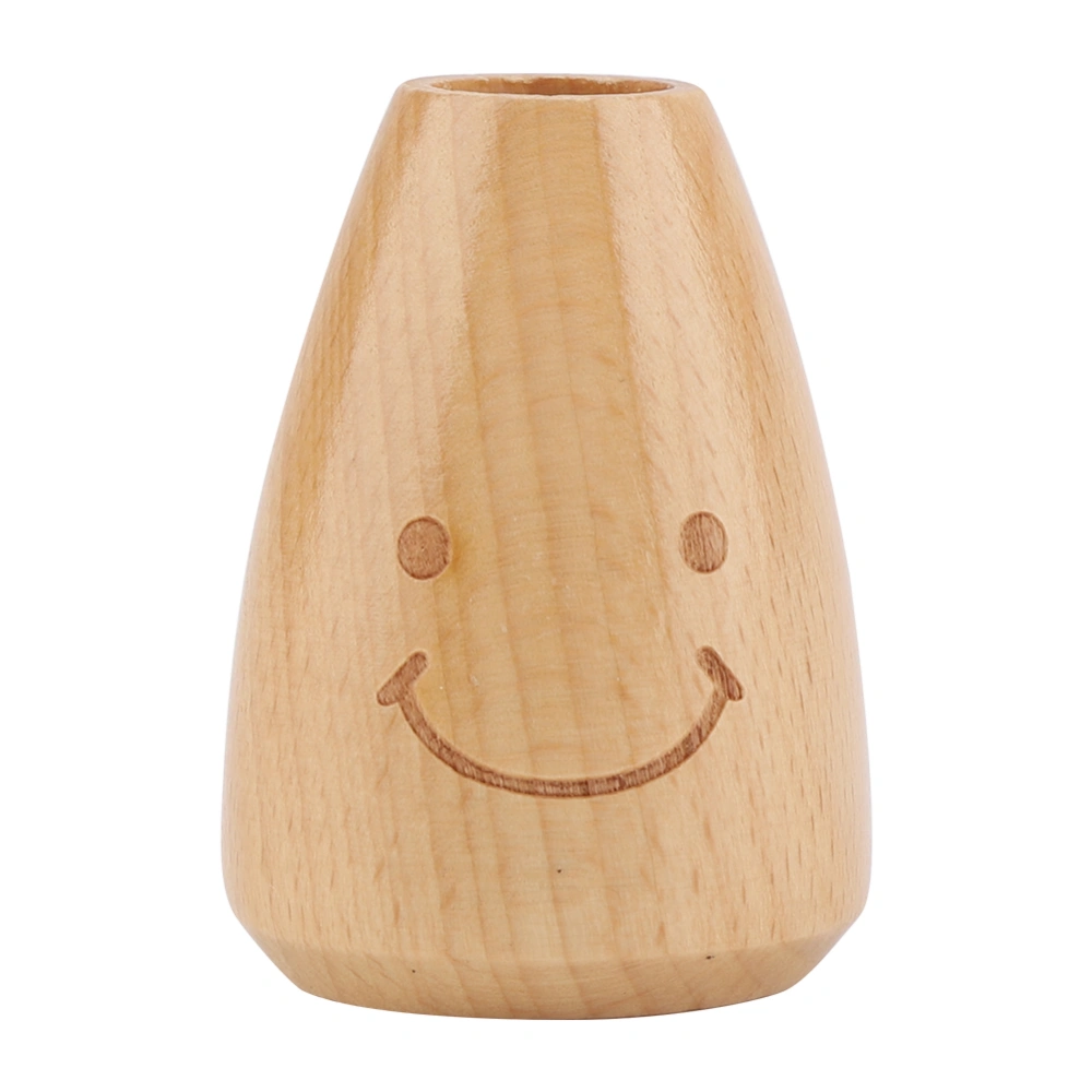 Cute Smiling Face Wooden Toothpick Box Holder Home Kitchen