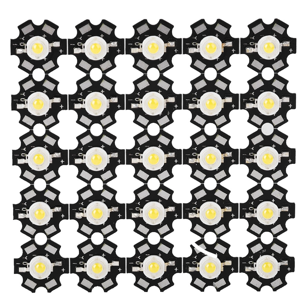 25PCS High Bright Integrated Chip Light Source LED Bead Spotlight Bulb Nature White 4000-4500K