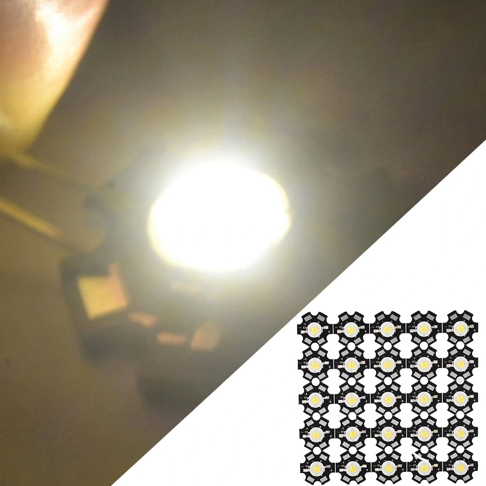 25PCS High Bright Integrated Chip Light Source LED Bead Spotlight Bulb Nature White 4000-4500K