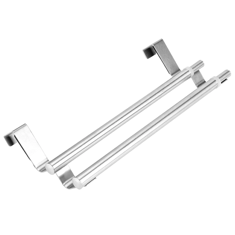 Double Layers Stainless Steel Telescopic Towel Holder Rack Hanger Organizer Bathroom Kitchen