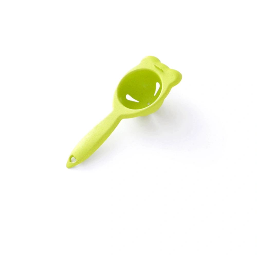 Wheat Straw Egg Yolk White Separator Divider Sieve Practical Kitchen Cooking Baking Tool(Green)