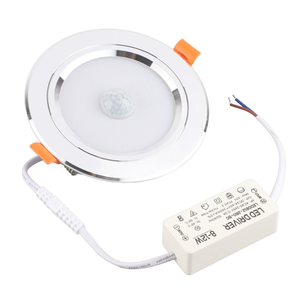 9w Round 18LED Infrared Sensor Downlight Human Body Induction Ceiling Light (cold white light)