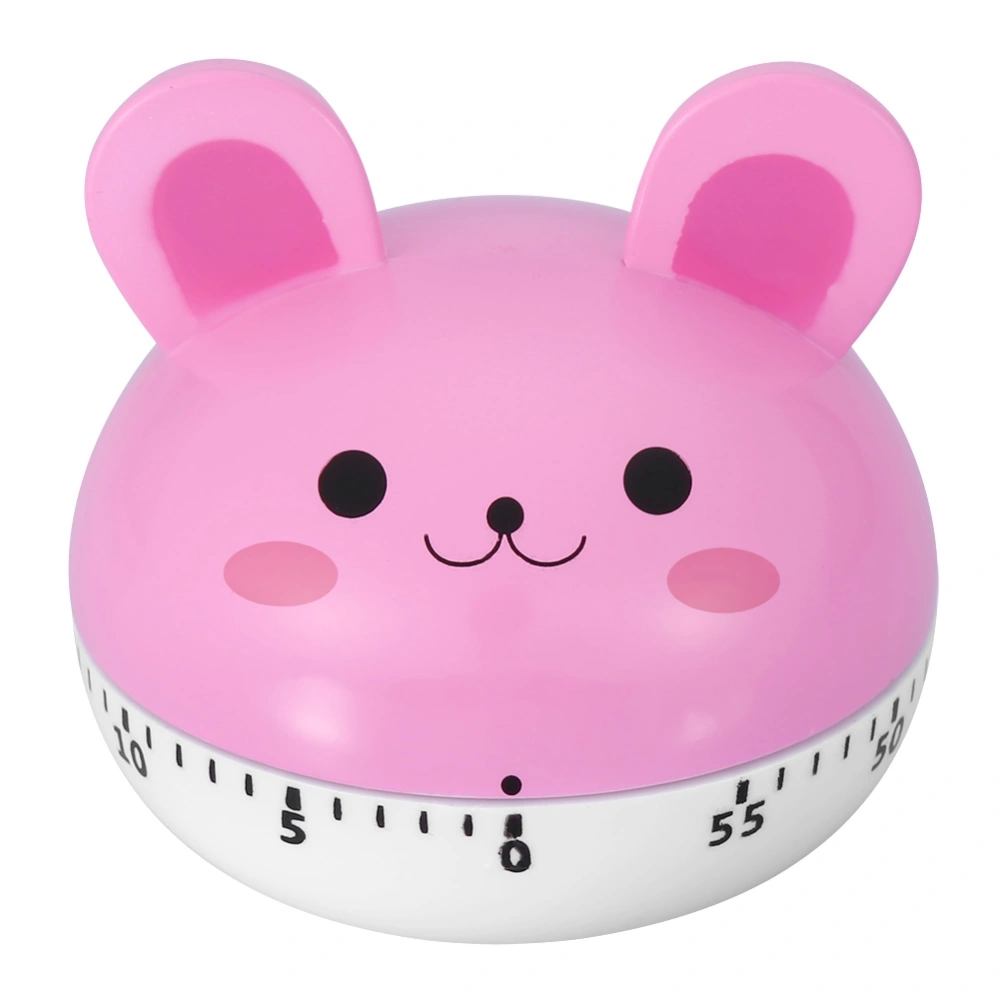 Mechanical Cooking Timer Manual Animal Shape Counters for Kitchen Timing Tool(Pink Rabbit)