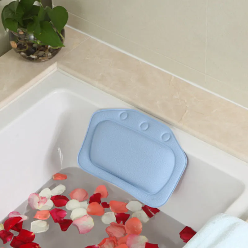 Bath Pillow, PVC Bathroom Spa Bath Pillows Cups Rest Pillows