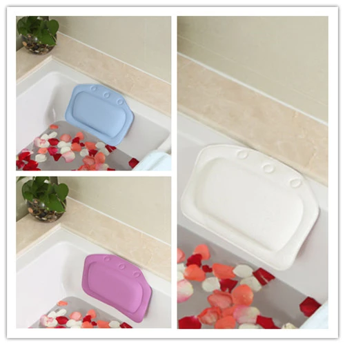 Bath Pillow, PVC Bathroom Spa Bath Pillows Cups Rest Pillows