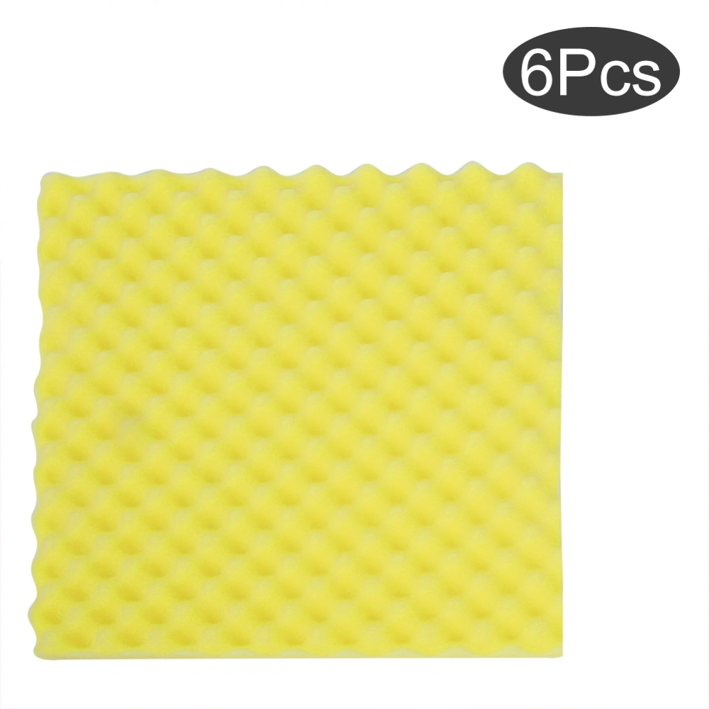 Acoustic Panel Studio Foam Wedge Sound Absorption Acoustic Treatment Wall Panels(Yellow 6Pcs)