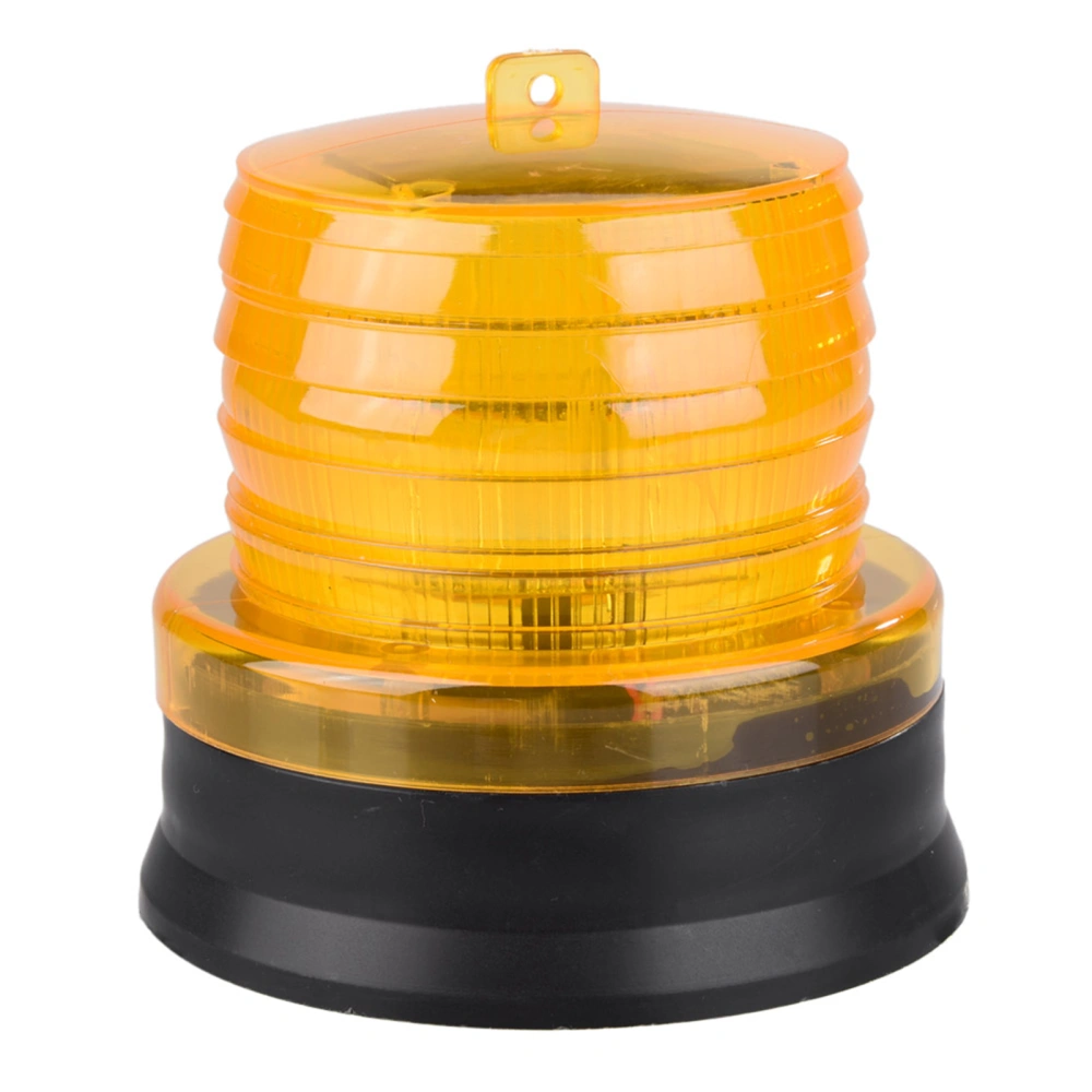 2V Solar Flashing Strobe Beacon Emergency LED Warning Light Car Auto Lamp Yellow