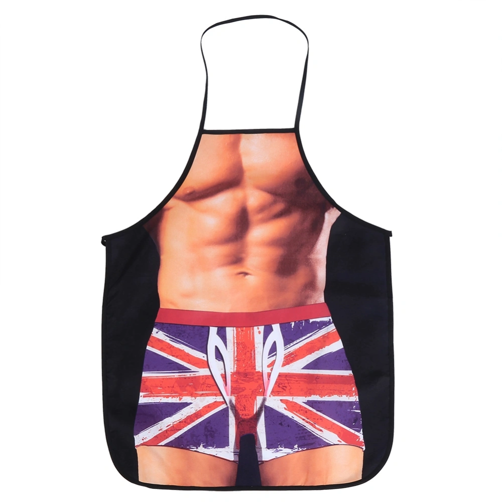 3D Funny Cooking Apron Sexy Man Woman Apron Waterproof Apron (Muscle Man)