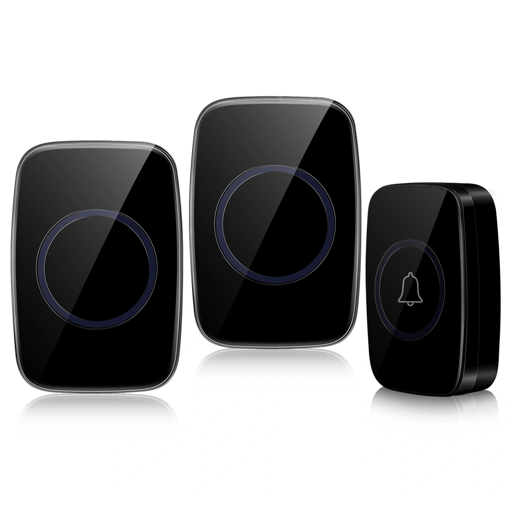 Wireless Doorbell, Ring Door Bell Chime Kit, Waterproof 2 Plug in Receiver and 1 Battery