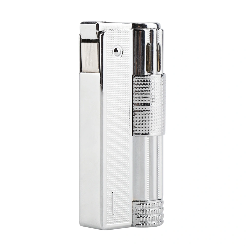 Vintage Stainless Steel Petrol Oil Lighter Cigarette Lighter (Silver)