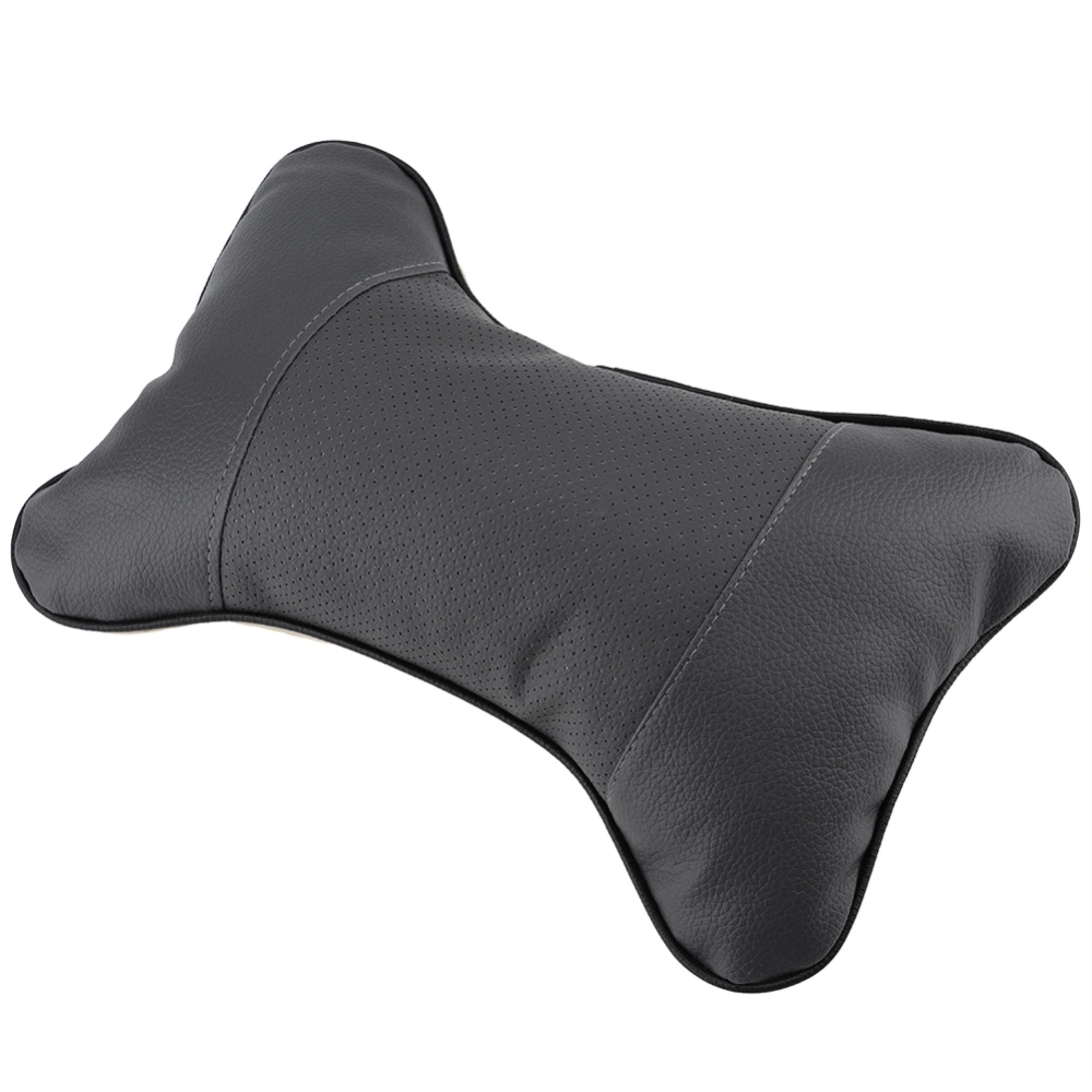 1Pc Soft Auto Car Seat Headrest Pillow Breathable Head Neck Support Cushion Pad(Gray)