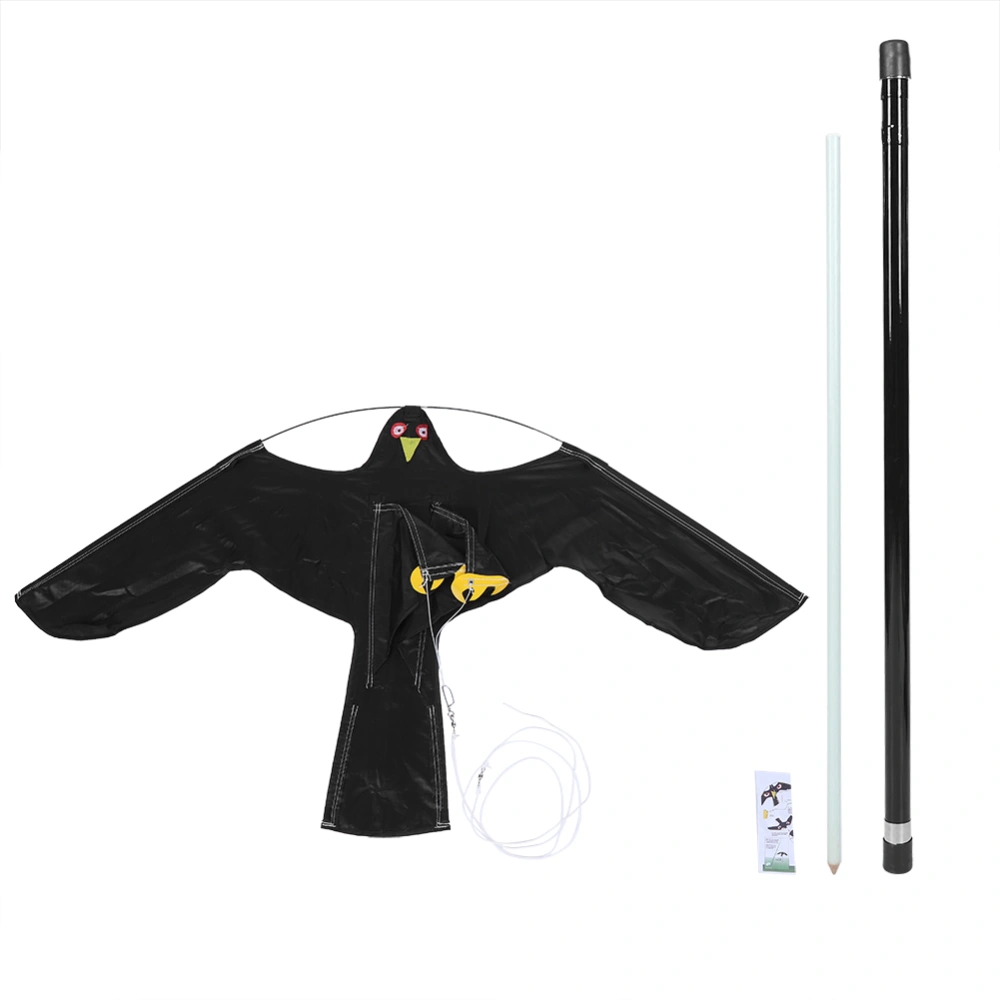 Extendable Bird Repeller Scarer Flying Hawk Kite with 7m Telescopic Pole