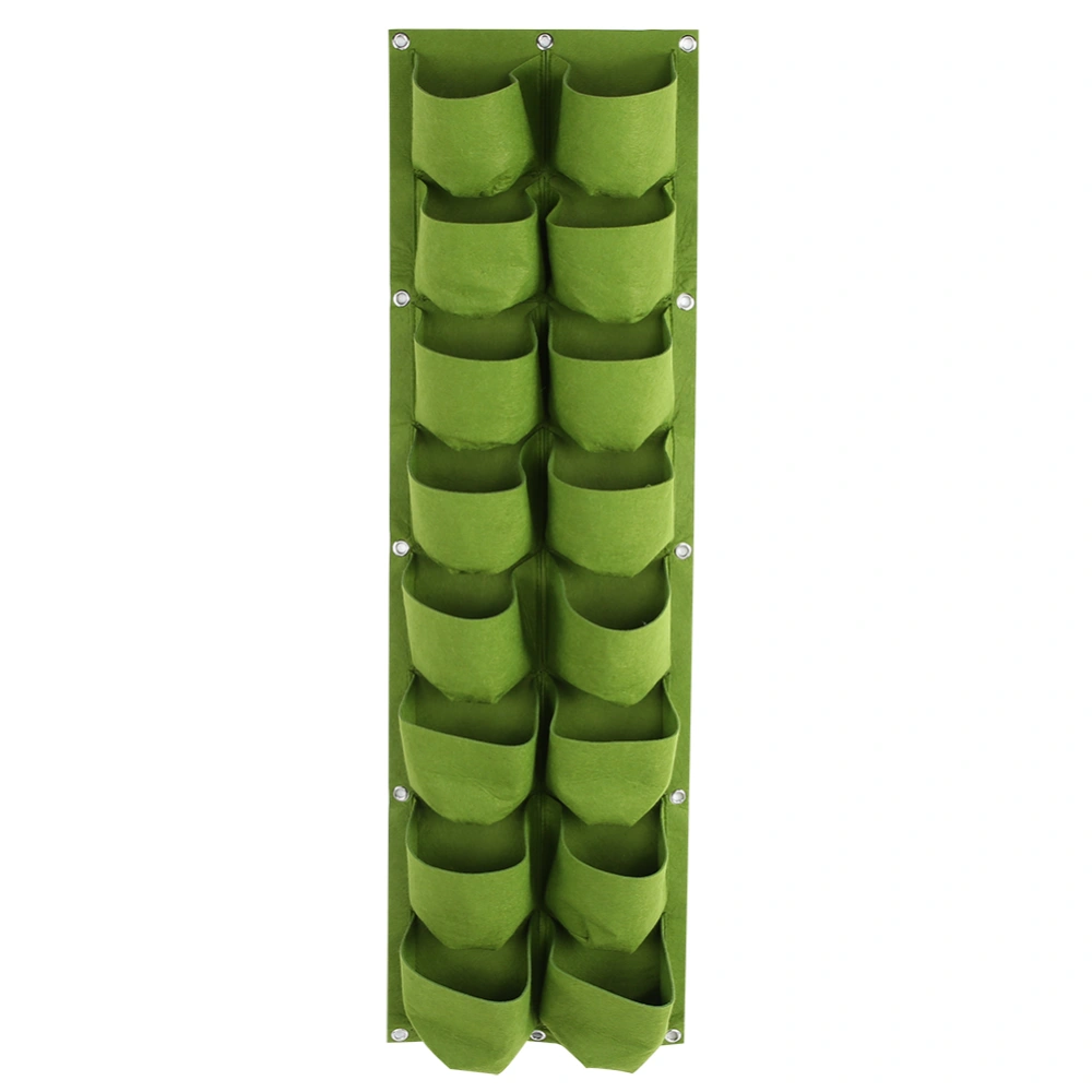 16 Pockets Vertical Greening Hanging Wall Outdoor Garden Grow Plant Bags Planter