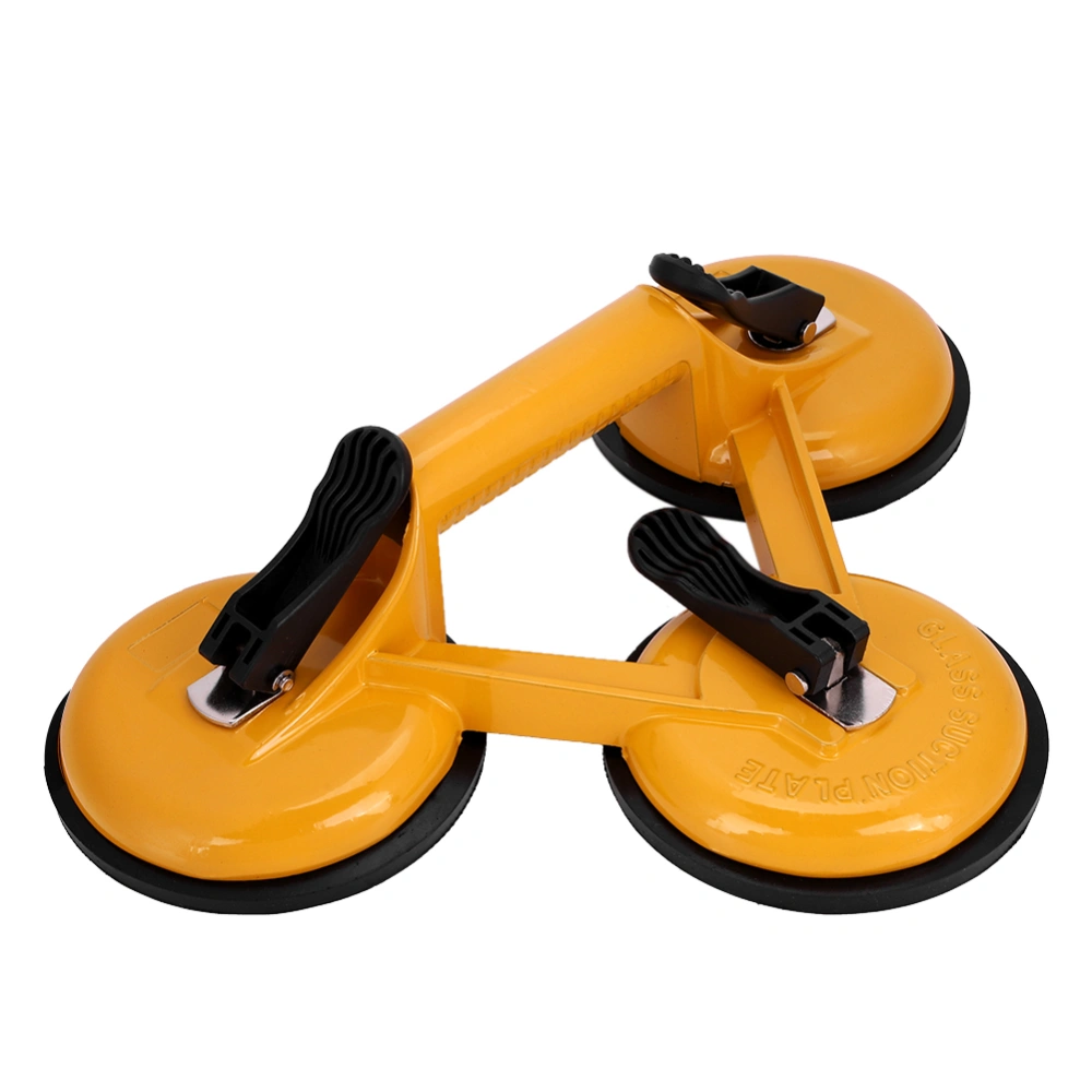 Aluminum Alloy 3 Plates Vacuum Suction Cup Glass Lifter Puller for Moving Glasses Tiles Mirrors